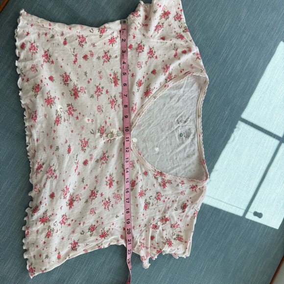 Joie Pajama Set Cropped Top 100% Organic Cotton - Picture 14 of 15